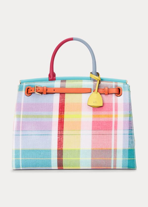 Bolsos De Mano Ralph Lauren Mujer Multicolor - Madras Large RL50 - CKNIR5463